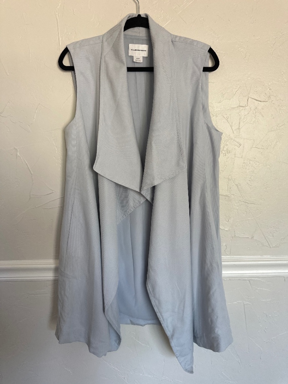 Club Monaco Silk Drape Longline Vest M
